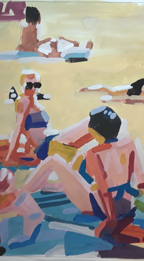 Beach Scene - Miami by Stephen Abela