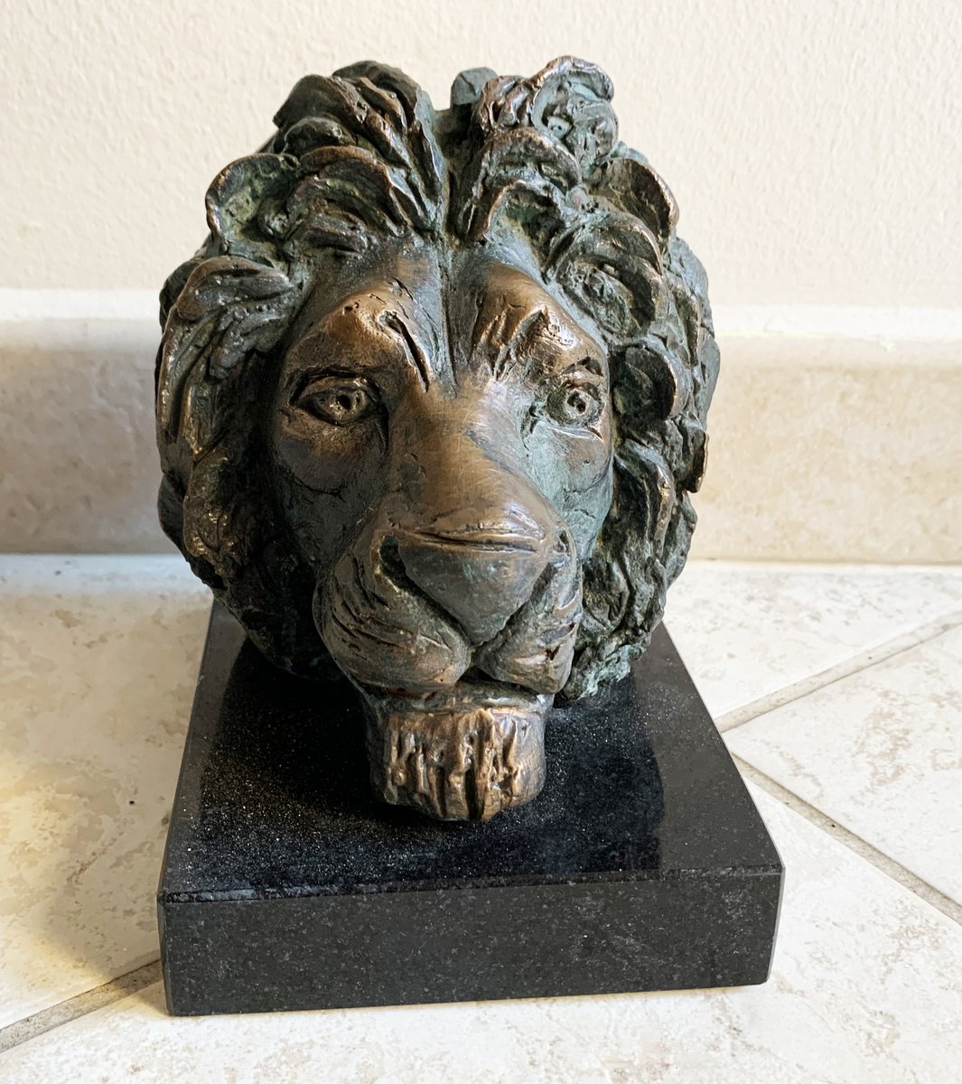 Expressive Animal Sculpture By Toth Kristof, 10 X 8", Lion