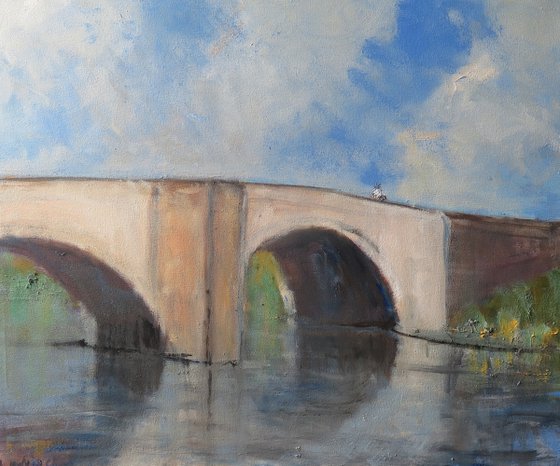 Elvington Bridge Oil painting by Malcolm Ludvigsen Artfinder