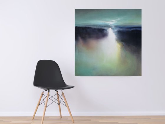 " The River of Life " W100 x H100cm Large canvas....Special Price!!!
