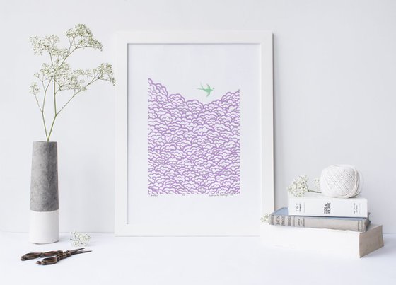 Swallow - Framed - FREE UK Delivery