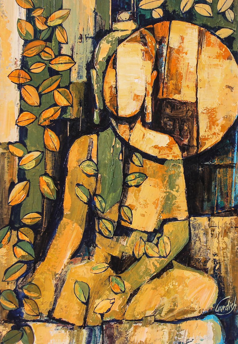 Urban And Pop Still Life Acrylic Painting By Artist Gurdish Pannu, 18 X 26, Buddha Paintings, Original Artwork