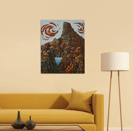 Extinct volcano 65x80cm ,Acrylic/canvas