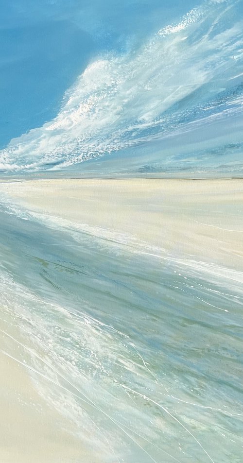 'As far as the Eye' large seascape original oil painting by Jane Skingley