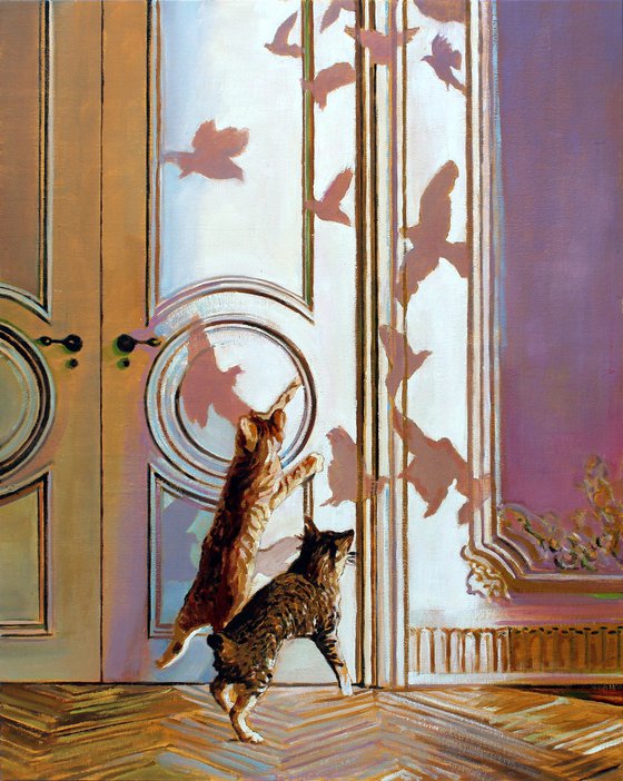 Parisian kitty’s with bird shadows