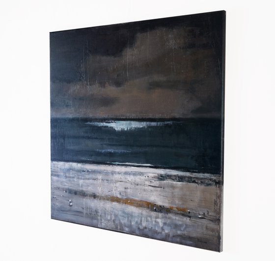 Night Ocean 30x30 inch 76x76cm by Bo Kravchenko