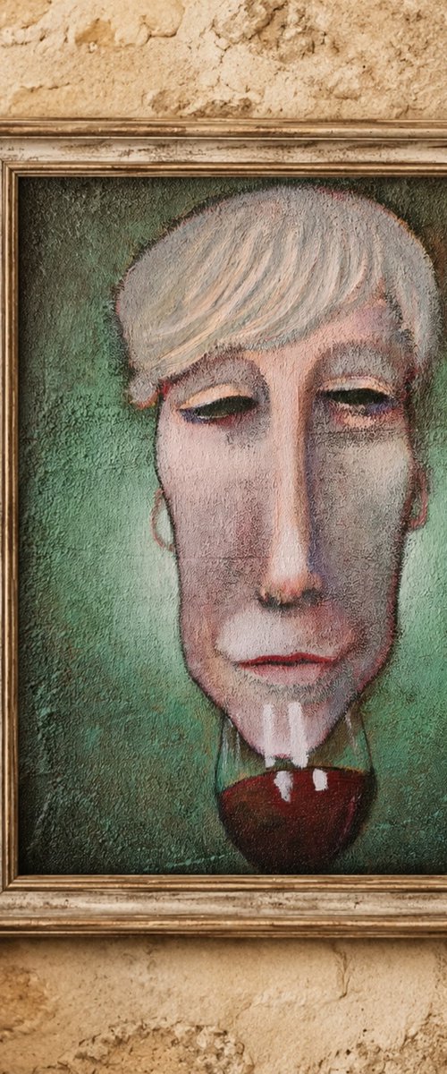 The Last Sip (30cm x 42cm x 1.6cm) by Zhana Viel