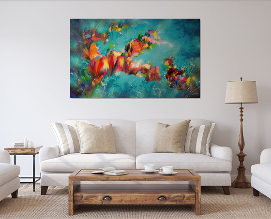 "Amazing Flowers" VERY LARGE Abstract Painting