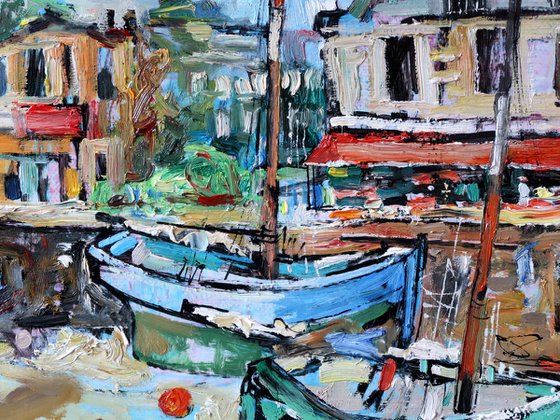 Boats in Auray. Brittany.