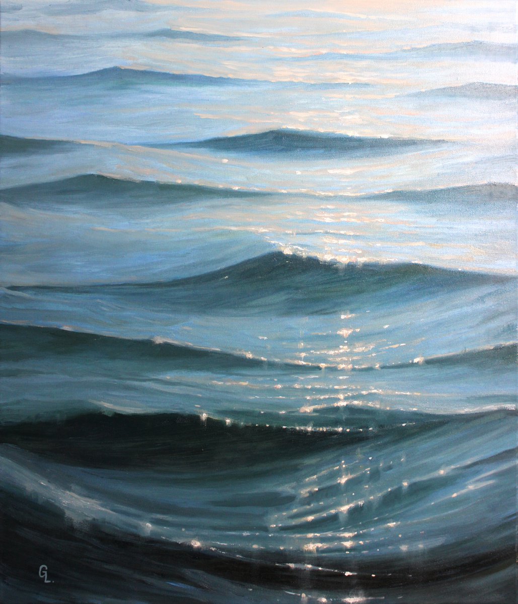Sea waves. (60x70 cm.) by Linar Ganeev