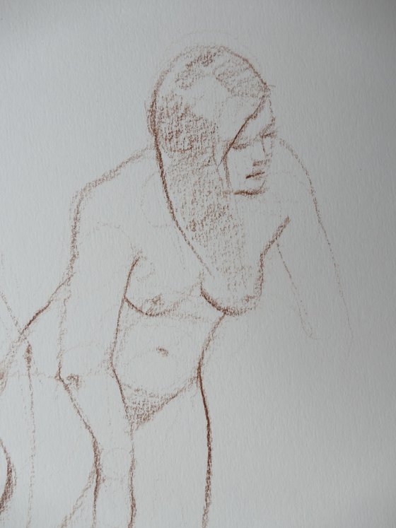 standing female nude 2 poses