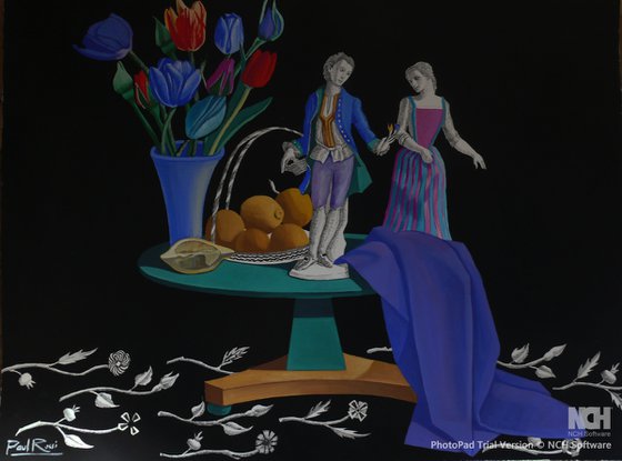 Flowers and Meissen Figures
