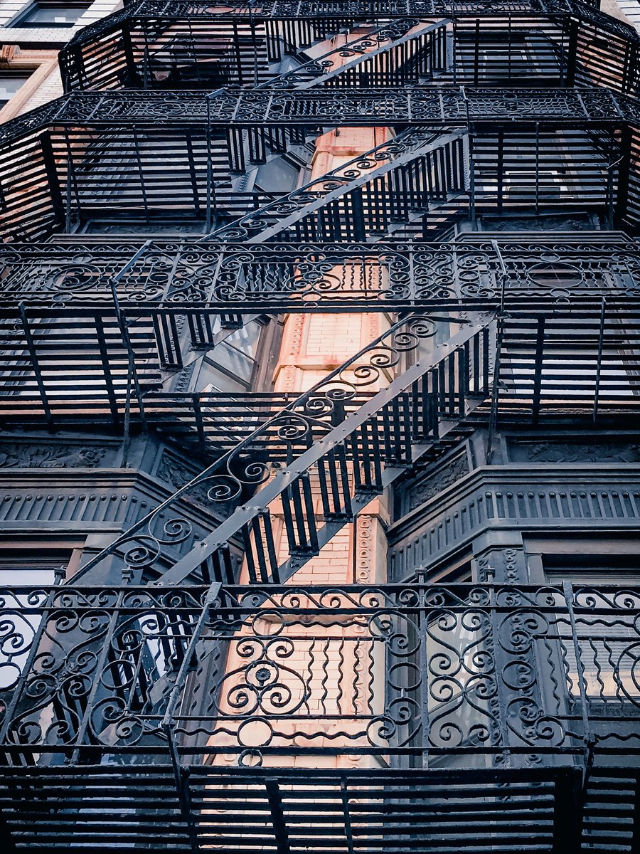 Photorealistic Cityscapes Photograph By Fabio Accorri?, 16 X 20, New York Stairs, Original Artwork