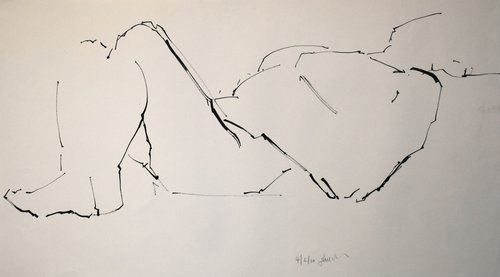 Study of a female Nude - Life Drawing No 518 by Ian McKay