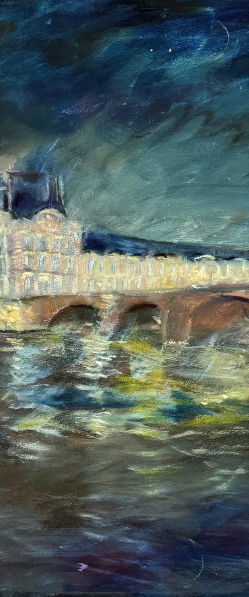 Louvre at night by Liubou Sas