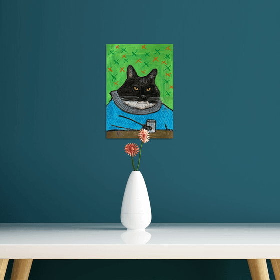 Drinking cat #17