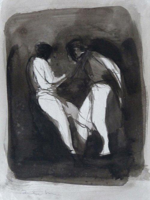 People19-6, ink on paper 21x28 cm by Frederic Belaubre