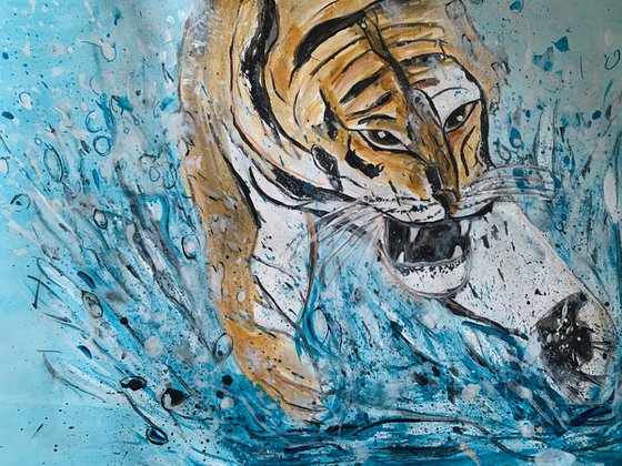 Underwater Animals Painting for Home Decor, Humour Art Decor, Artfinder Gift Ideas