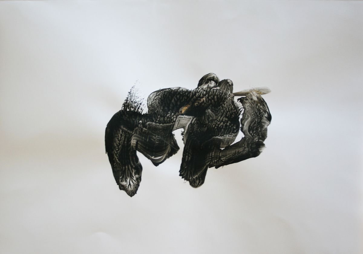 Expressive Abstract Limited Edition Print By Salana Art / Svetlana Samovarova, 13 X 9", Abstraction 1013, Original Artwork