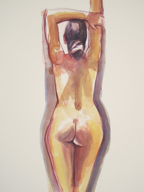 Standing female nude