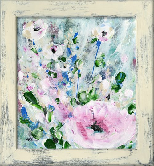 Shea's Blooms - Framed Floral Painting by Kathy Morton Stanion by Kathy Morton Stanion
