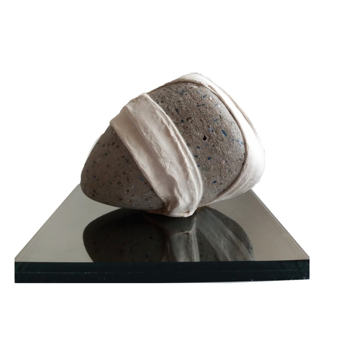 Organic Abstract Clay Sculpture By Rossitza Trendafilova, 4 X 3", "3 Sos (Three Seconds Of Summer)", Original Artwork