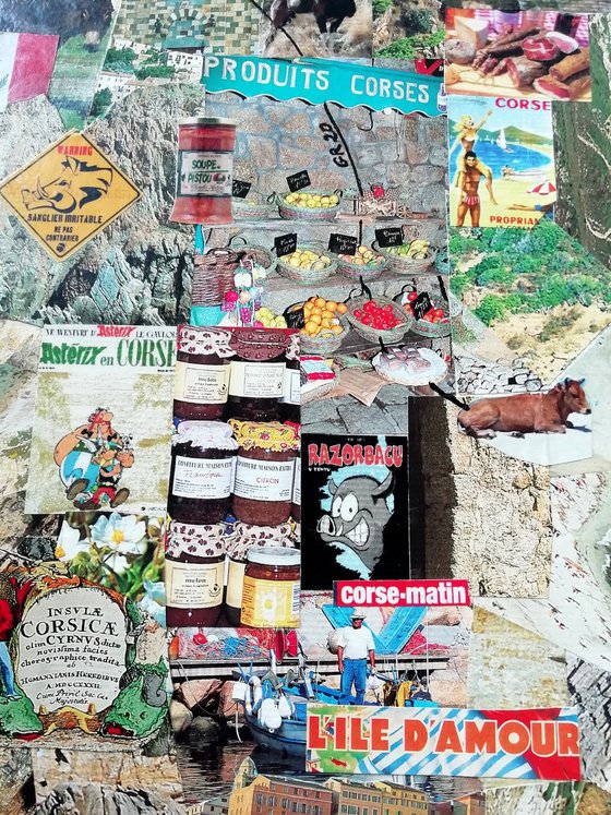 Corsican Treasures: Personalized Collage Artwork