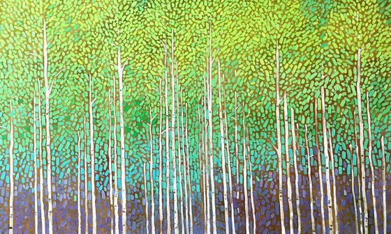 Green birches