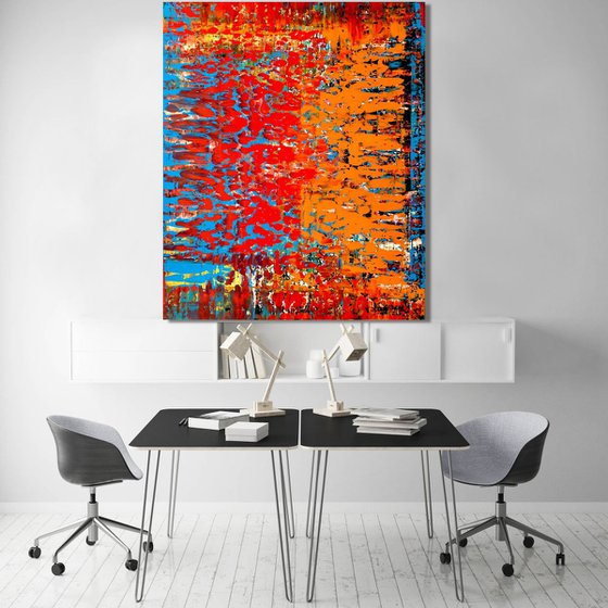 A Million Dreams  - XL LARGE,  ABSTRACT ART – EXPRESSIONS OF ENERGY AND LIGHT. READY TO HANG!