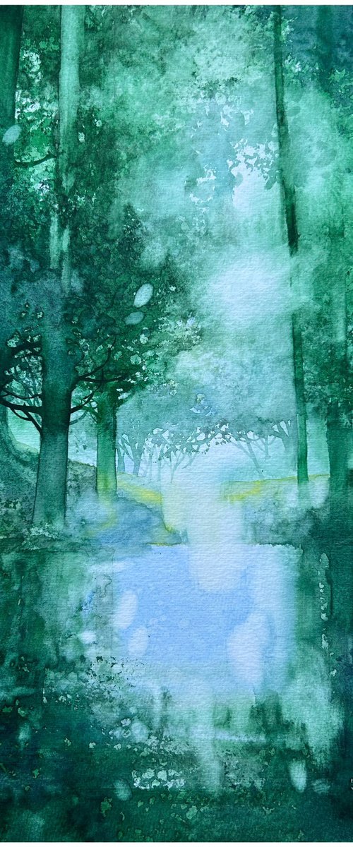 Emerald Forest Reflection by Nazar Grunyka