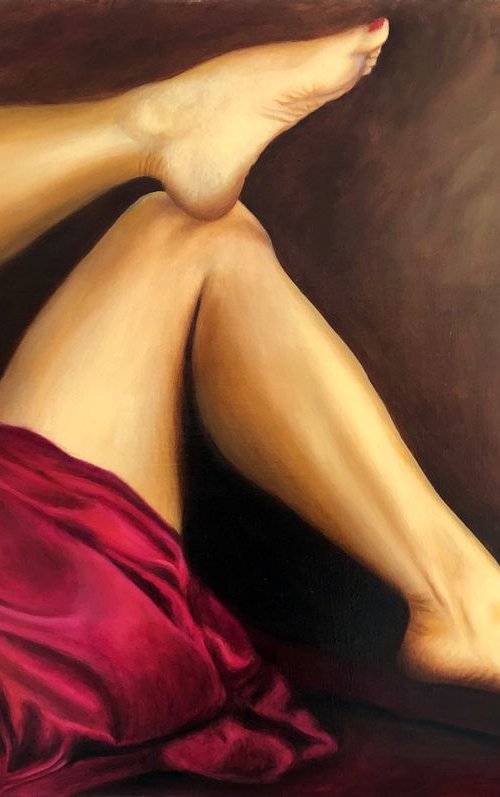 Legs Red Drapery by Ethan Honary