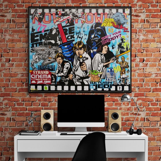 Skywalker 120cm x 100cm Textured Urban Pop Art