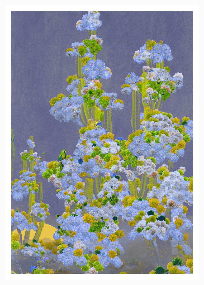 Surrealistic Botanical Photograph By Nadia Attura, 28 X 39", Cactus Tree, Original Artwork