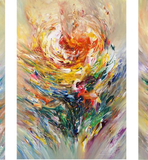 Triptych: Flowery 1 by Peter Nottrott