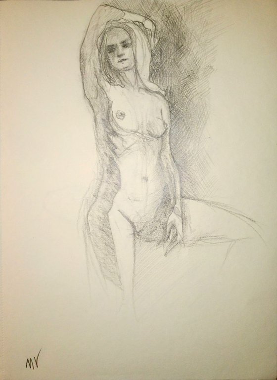 Sketch of Human body. Woman.14