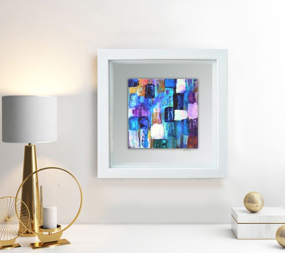 Framed ready to hang original abstract  - Byzantium