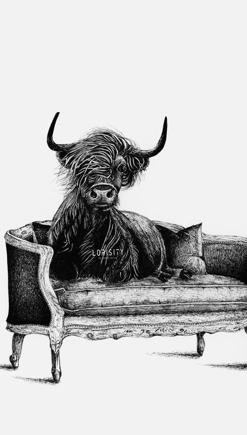 Vintage Collection | Highland Cow by Kareen Kalush