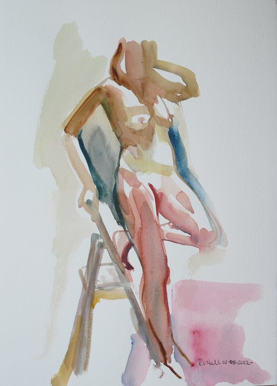 Standing female nude