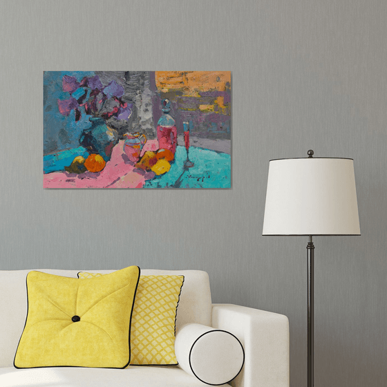 Irises and Fruits