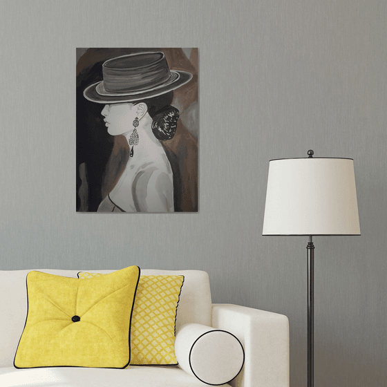 Woman with a hat