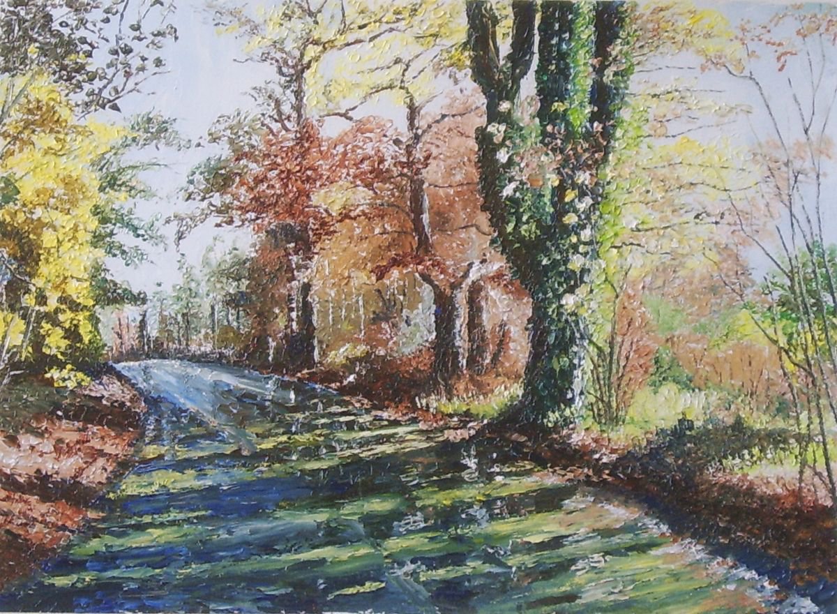Lane near Poynton in Autumn by Max Aitken