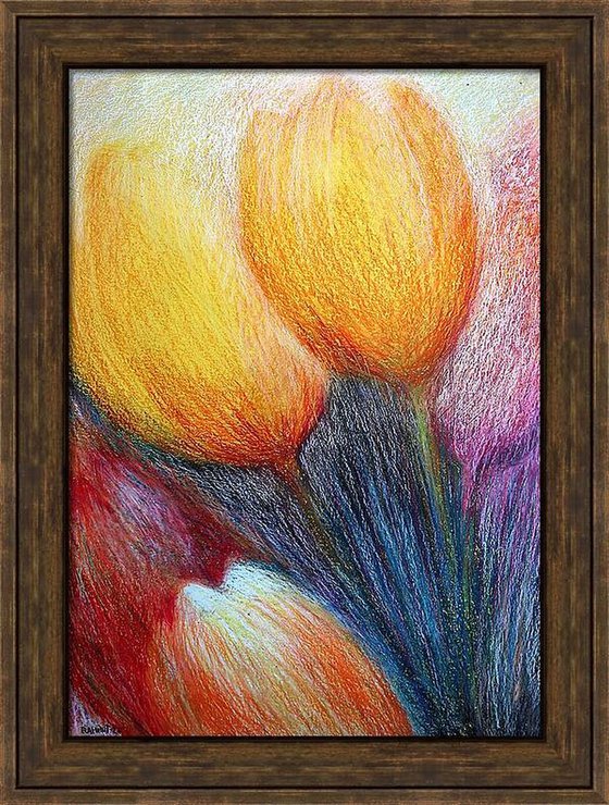 Fantasy with Flowers 337: paper 59x42cm