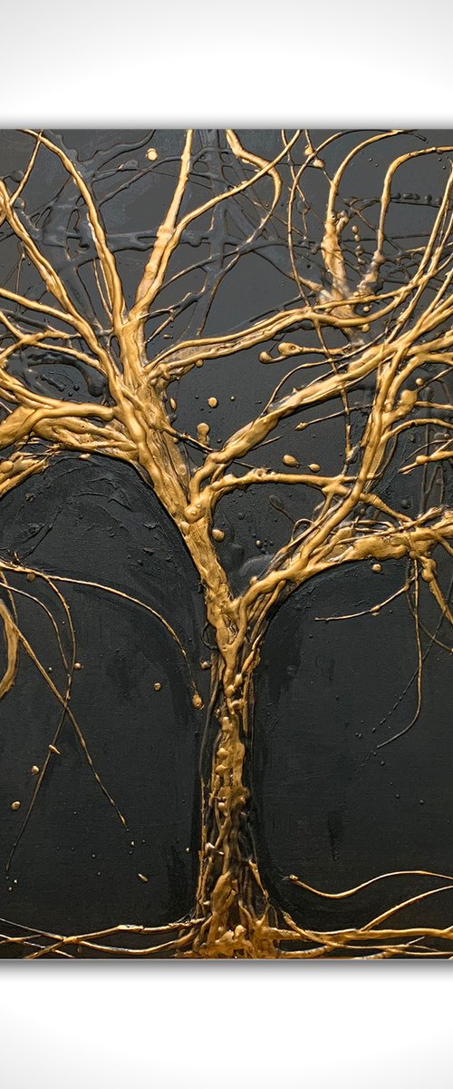 Midas Gold Tree 100 x 80cm Large by Carol Wood