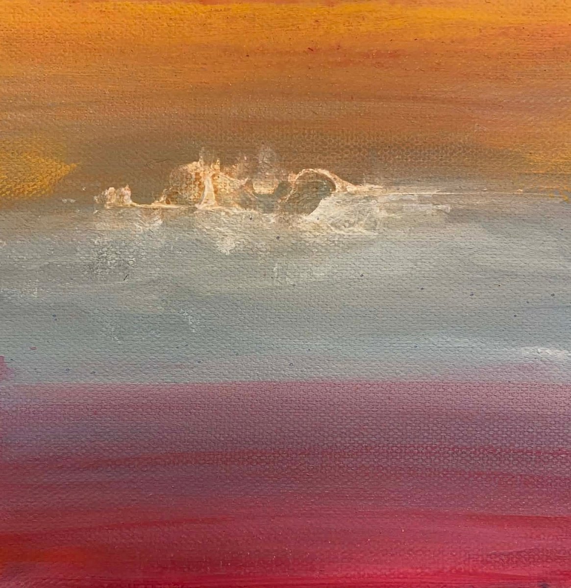 Surrealistic Painting , Cloud Series: Strawberry Fields By Samah Kthar, 6 X 6, Artwork For Sale On Artfinder