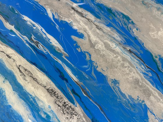 The Aviators Dreams- Sky Blue Cloud Abstract.