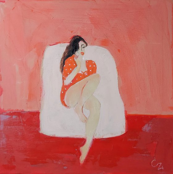 In red
