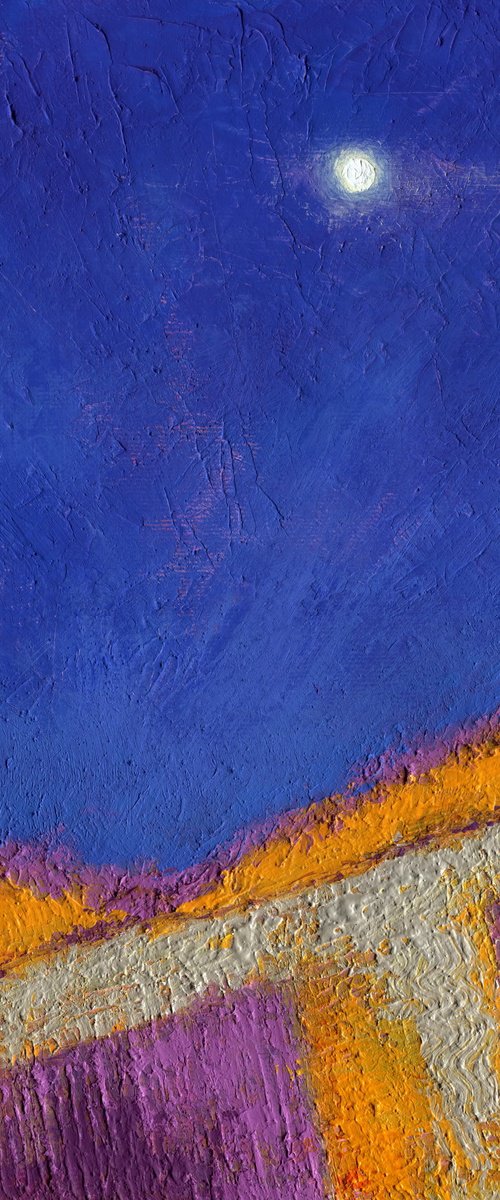Ultramarine and Orange Abstraction by Evgen Semenyuk