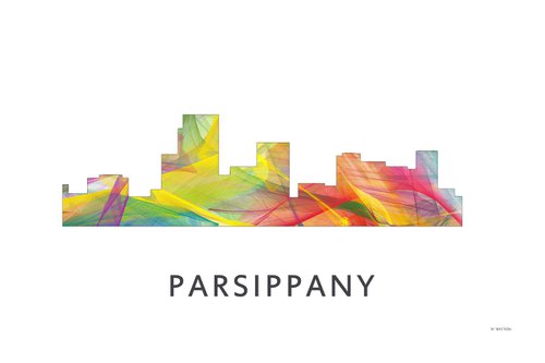 Parsippany New Jersey Skyline WB1 by Marlene Watson