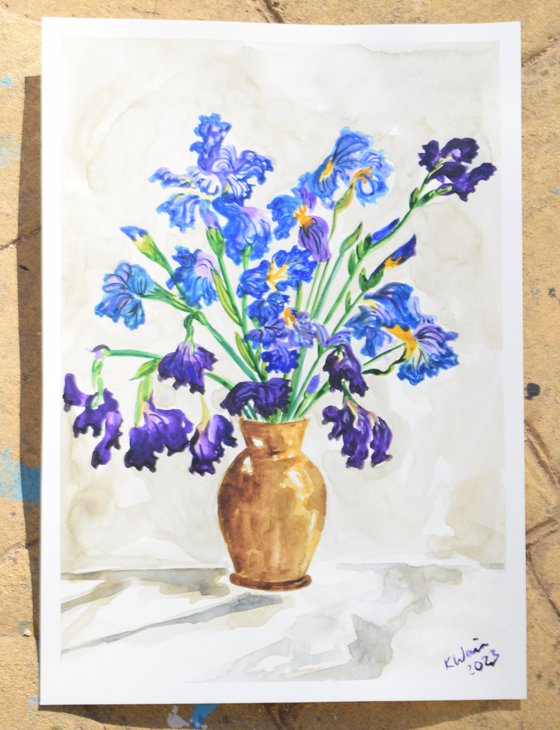 Vase of Irises