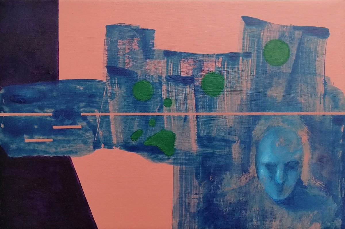 Expressive Abstract Painting By Alex Munzone, 12 X 8, Sequences 55, Original Artwork